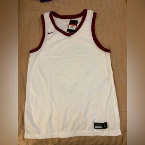 Nike White and Burgandy Crossover Jersey